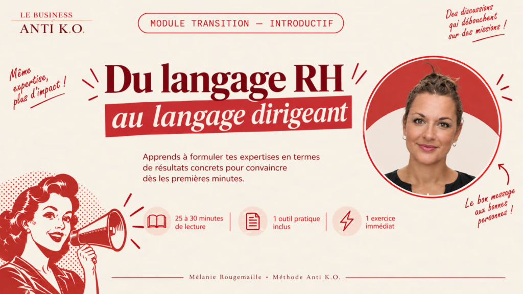 Illustration du module « Du langage RH au langage dirigeant »